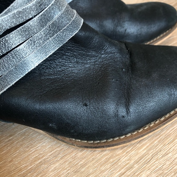Diba True Black Grey Gray Fall Heeled Booties - Picture 2 of 7